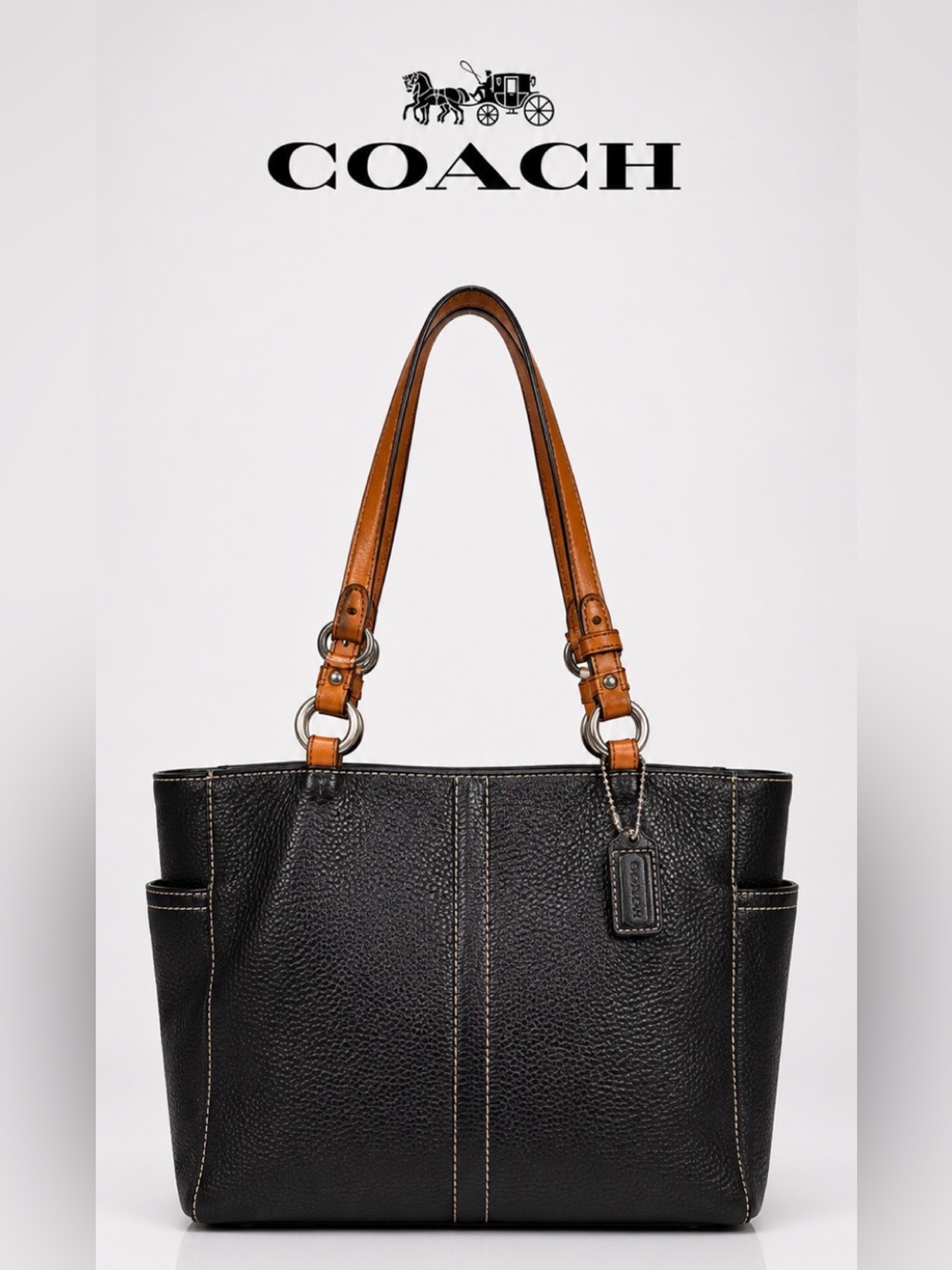 Stunning COACH F11347 Pebbled Leather Large chelsea Tote Shoulder Bag